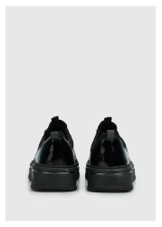 Provoq حذاء رياضي جلد أسود للرجال