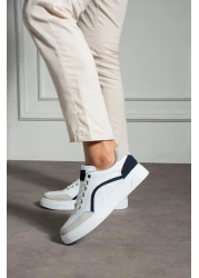 L.A Polo حذاء رياضي رجالي باللون الأبيض والأزرق الداكن