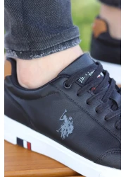 U.S. Polo Assn. حذاء رياضي مريح للرجال باللون الأسود