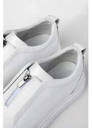 Ducavelli حذاء رياضي من الجلد الطبيعي للرجال من Ventu، حذاء رياضي بسحاب، حذاء رياضي من الجلد الطبيعي، حذاء رياضي رجالي