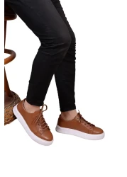 BESS SHOES حذاء رياضي من الجلد الطبيعي، حذاء كاجوال، حذاء جلدي للرجال، حذاء رجالي