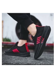 Muchmy حذاء رياضي رجالي خفيف الوزن من القماش للجري والجيم مزود برباط للأولاد