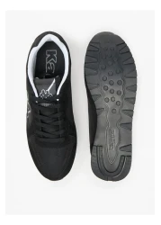 Kappa حذاء رياضي رجالي مطبوع عليه شعار مع إغلاق برباط