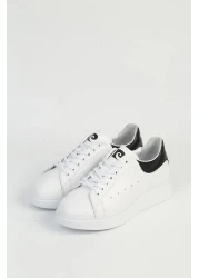 Pierre Cardin حذاء رياضي رجالي من الجلد باللون الأبيض PC-32722