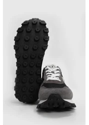 Lufian حذاء رياضي جلدي أسود للرجال من آرثر