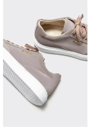 Elle أحذية رياضية رجالية من جلد المنك