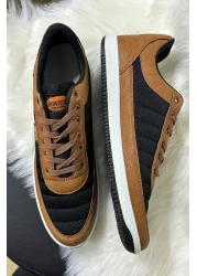 İmerShoes حذاء رياضي رجالي كاجوال أسود اللون برباط مريح شبكي يسمح بمرور الهواء للمشي 014