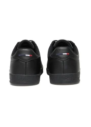 U.S. Polo Assn. حذاء رياضي رجالي أسود منخفض الرقبة - تصميم جريء برباط، حذاء مريح غير رسمي