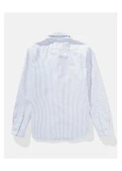 American Eagle قميص أكسفورد مخطط بأزرار من AE Everyday