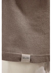  Collection Oversize Stone T-Shirt 100% Cotton Color Blocked Textured