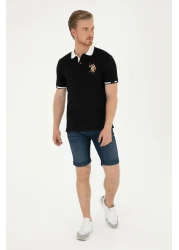 U.S. Polo Assn. تي شيرت أسود رجالي أساسي -50279559-VR046