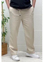 WAFRA بنطال بيكيه فضفاض بقصة مريحة للرجال