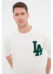  Collection Ecru Süzene City Embroidered Oversize Cotton T-Shirt - TMNSS22TS2268