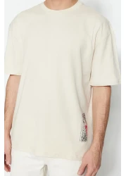  Collection Stone Oversize/Wide Cut Text Back Printed 100% Cotton T-Shirt Tmnss21Ts1064