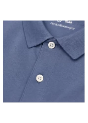 Giordano قميص بولو نابليون رجالي من القطن بأكمام قصيرة وقصة ضيقة