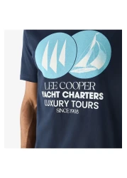 Lee Cooper تي شيرت مطبوع برقبة دائرية وأكمام قصيرة