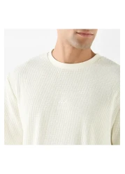 Kappa Textured Crew Neck T-shirt With Short Sleeves