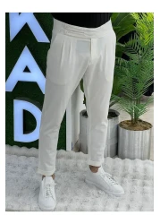 JANSO GROUP AKKAD FASHION - بنطلون من القماش ذو قصة إيطالية