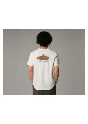 The North Face تي شيرت رجالي كاجوال برسومات خارجية من M Ss NF0A8C1ZQLI1 باللون الأبيض