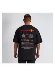 swOzz Red Bull Racing F1 Unisex Oversize Black T-Shirt – Formula 1 Team Themed 100% Cotton Custom