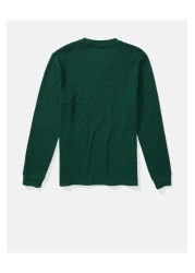 American Eagle تي شيرت حراري بأكمام طويلة وشعار جرافيكي من Ae