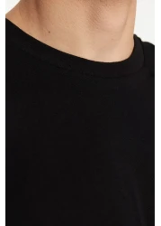  Collection Black Oversize/Wide Fit Tropical Arizona City Printed 100% Cotton T-Shirt Tmnss23Ts00164