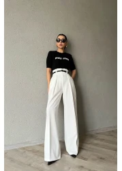 asur boutique Asur Boutique Women's Diamond Patterned Standard Size T-Shirt