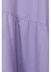  Modest Lilac Gather Detailed Cotton Wide Fit Woven Dress TCTSS21EL3470