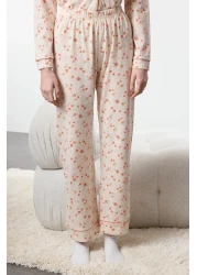  Collection 100% Cotton Ecru Floral Print Pajamas Set - Thmaw25Pt00202