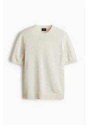 H&M Regular Fit Fine-knit T-shirt