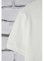  Collection تي شيرت قطن أبيض برقبة دائرية - مقاس عادي TMNSS25TS00062