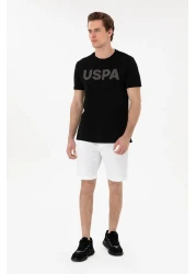 U.S. Polo Assn. تي شيرت أسود أساسي برقبة دائرية للرجال 50297988 -vr046