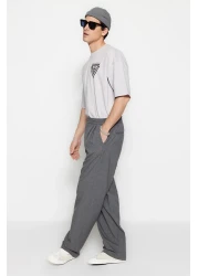  Collection Gray Wide Leg Fabric Baggy Pants Tmnss23Pl00039