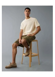 American Eagle تي شيرت Ae مفتوح من الصوف المحبوك