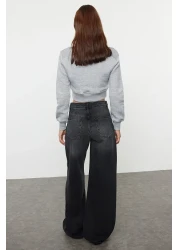  Collection جينز بالازو أسود عالي الخصر وواسع للغاية TWOAW25JE00083