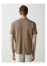 LC Waikiki تي شيرت رجالي من القطن الممشط بأكمام قصيرة وياقة بولو من LCW Vision