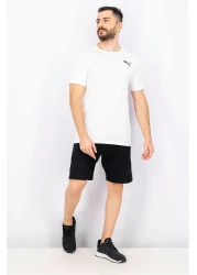 Puma Men Crew Neckline Brand Logo T-shirt, White