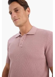 Defacto تي شيرت تريكو بأكمام قصيرة وياقة بولو من القطن بنسبة 100% E5866ax25sp