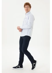 U.S. Polo Assn. قميص رجالي باللون الأزرق الفاتح بأكمام طويلة 50288653 -VR003