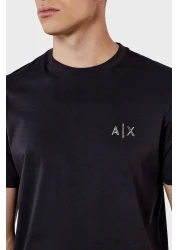 Armani Exchange تي شيرت رجالي برقبة دائرية من Armani Exchage - 100% قطن، مقاس عادي XM 000327 AF10364 UB101