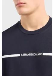Armani Exchange تي شيرت رجالي من القطن بقصة عادية ورقبة دائرية 3DZTLG ZJ9JZ 1583