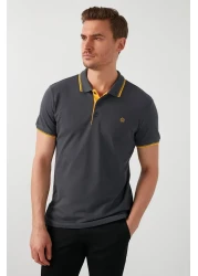 Buratti تي شيرت قطني بقصة ضيقة ومفصل بأزرار وياقة بولو مكون من 4 قطع تي شيرت رجالي 5902118 S4