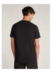 Calvin Klein Jeans Crew Neck Embroidered Black Men's T-Shirt J30J 3256490 Gm Monologo Tee