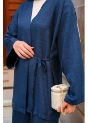 LOCCO Women's Double Breasted Collar Suit Navy Blue