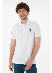 U.S. Polo Assn. Men's Slim Fit Polo Neck White Basic T-Shirt 50305929 -Vr013