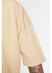  Collection Oversize Beige T-Shirt 100% - TMNSS22TS0318