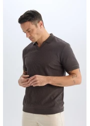 Defacto تي شيرت بولو بأكمام قصيرة وقصة عادية B6382AX25SP