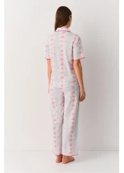 Suwen طقم بيجامة إليزابيث للرجال