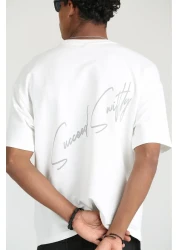 The Champ Clothing تي شيرت رجالي مريح بطبعة Caeed Smithy مقاس كبير مكون من خيطين