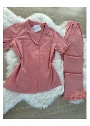 Pijamacs طقم بيجامة تركمانية بأكمام قطنية - صفقة على الأكمام والساقين